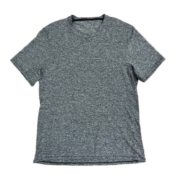 Lululemon Surge Crew Short Sleeve Shirt Heathered Black Sz Medium - Picture 1 of 8